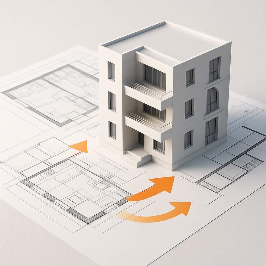 2D-zu-3D-Portierung von Planungsgrundlagen für Umbau- und Visualisierungsprojekte