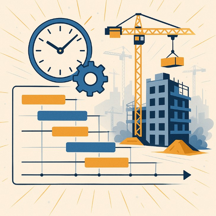 Bauablaufplanung im Hochbau mit digitaler Zeitplanung und strukturierter Bauphasensteuerung