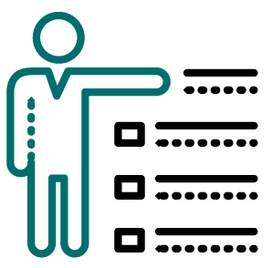 Person zeigt auf Checkliste mit Häkchen, Symbol für Instandhaltungs­management